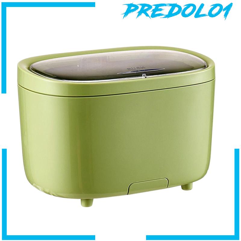 [Predolo1] Tempat Sampah Mini Untuk Meja Portable Dengan Tutup Untuk Meja Kamar Mandi Dapur