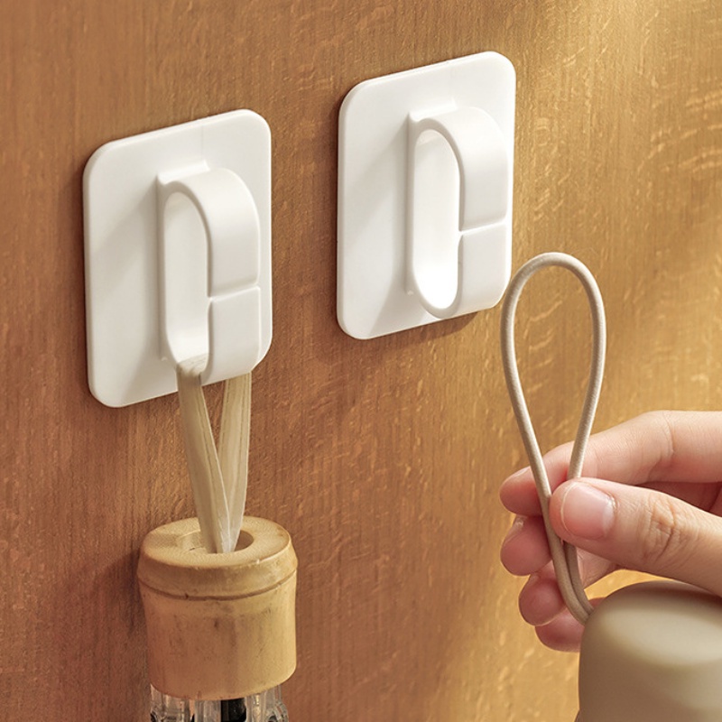 Botol Spray Handuk Rak Gantung Kacamata Sisir Gantungan Baju Holder Barang Rak Penyimpanan Kapasitas Beban Kuat Perlengkapan Penyimpanan Hemat Ruang Self-adhesive Kait Tanpa Jejak Universal