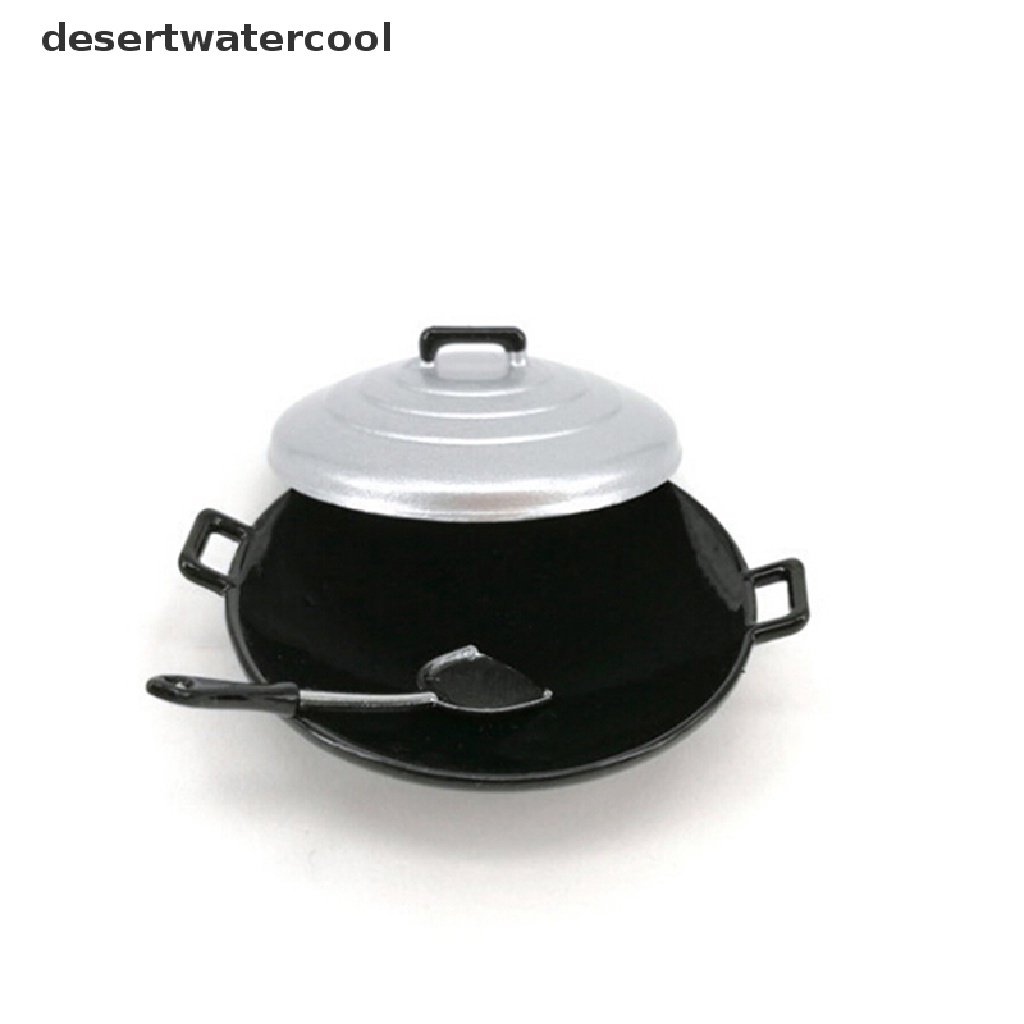 Deid 3Pcs/set1: 12rumah Boneka Miniatur Dapur Wajan Panci Penutup pancake turner Mainan Martijn