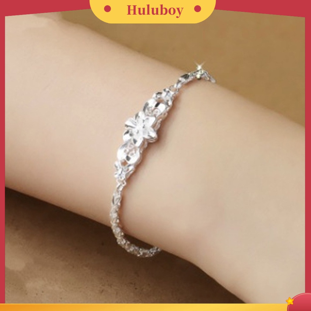 {Ready Stock} Wanita Bunga All-match Rantai Adjustable Elegan Bangle Gelang Perhiasan Aksesori Untuk Hari Valentine