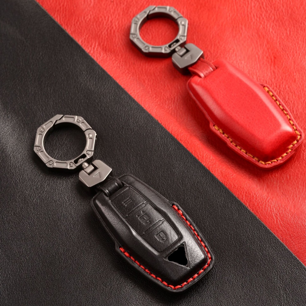 2per3/4 Bottons Kulit Mobil Smart Key Fob Case Keychain Untuk 2022 2023 Mitsubishi Outlander Remote Key Cover Shell Aksesoris