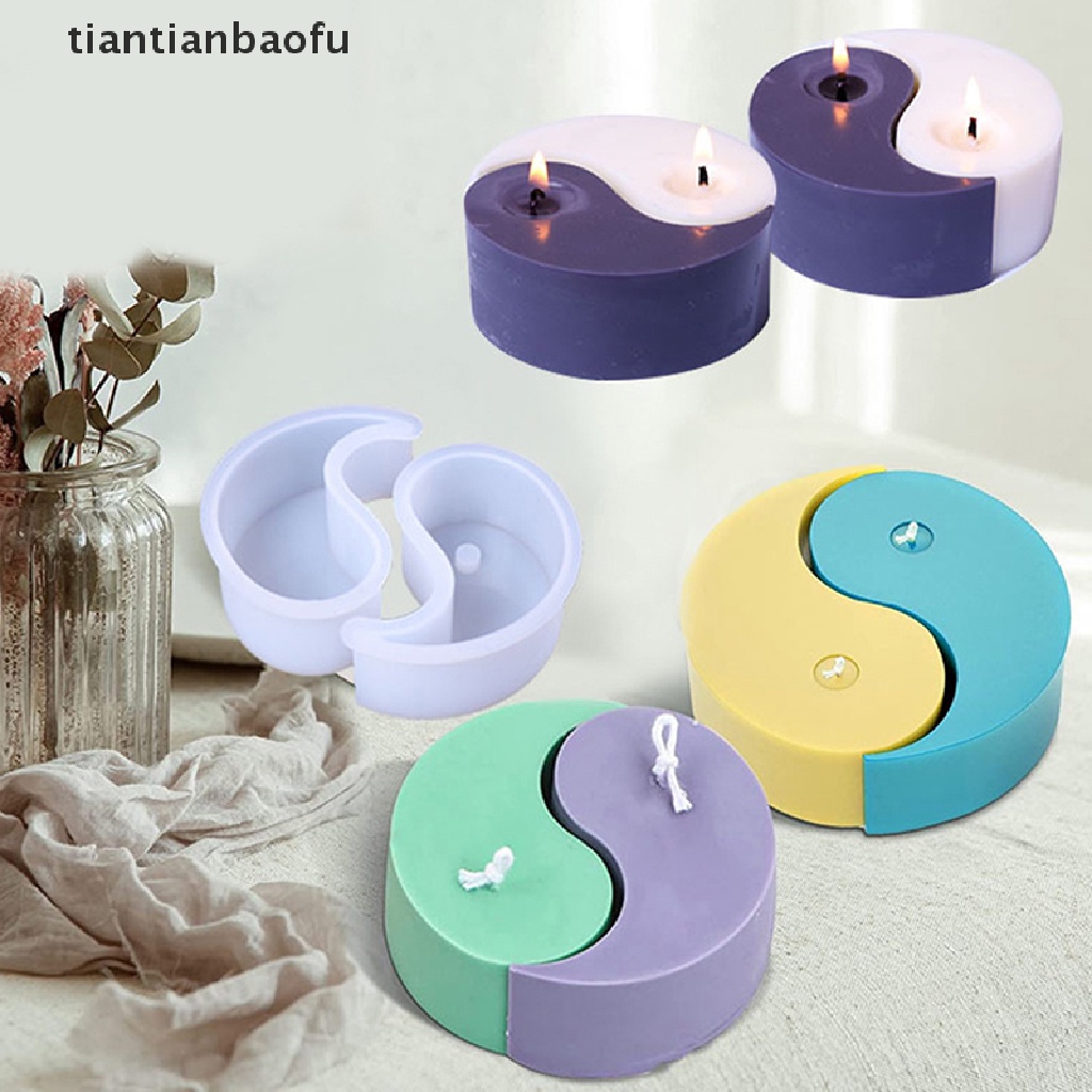 [tiantianbaofu] Yin Yang Silicone Mold Tai JI Handmade Scented Soap Making Mold Butik