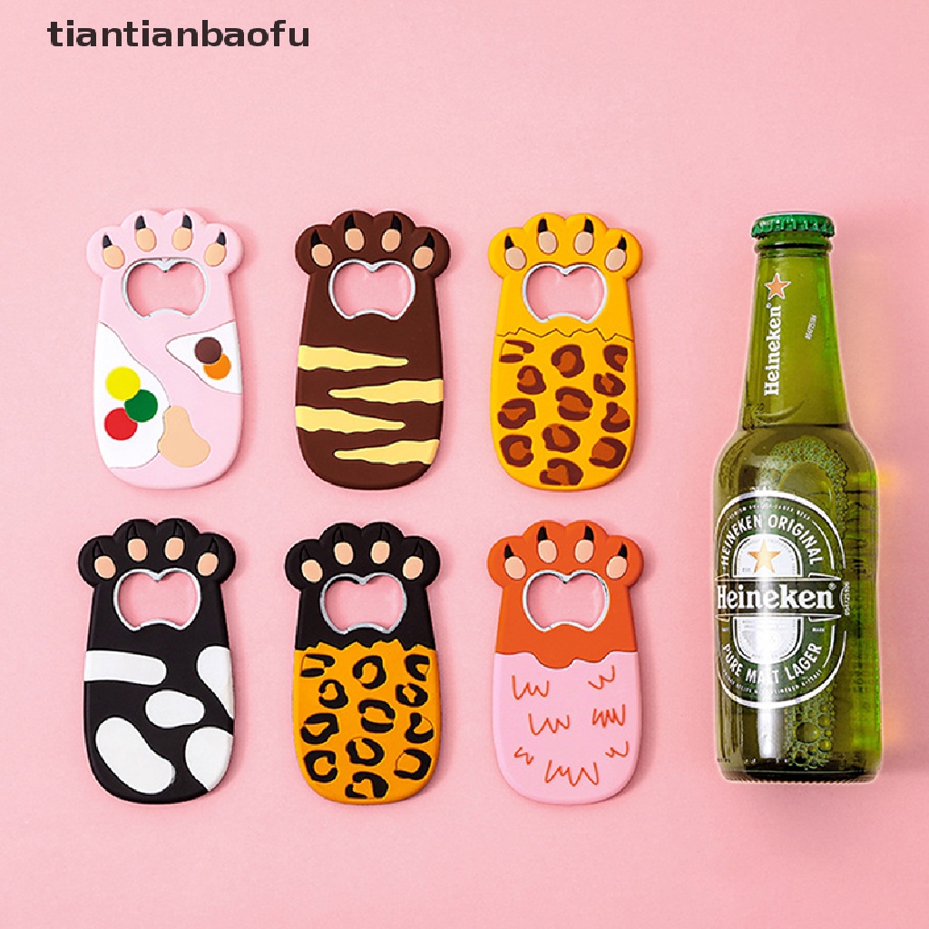 [tiantianbaofu] Kartun Cats Paw Wine Bottle Opener Pembuka Botol Bir Kaki Kucing Gemuk Magnet Kulkas Stiker Kulkas Lucu Magnet Kulkas Beer Opener Butik