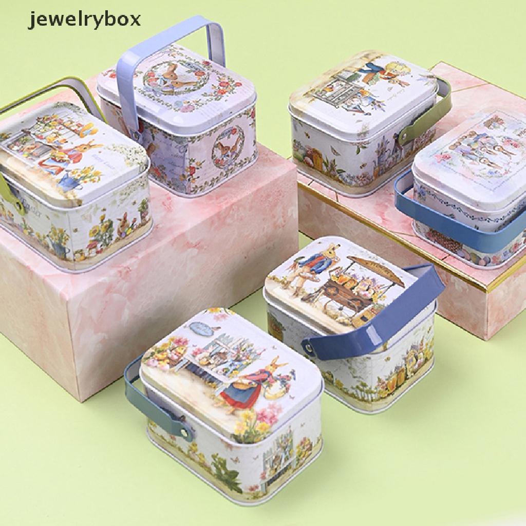 [jewelrybox] Vintage Kecil Koper Penyimpanan Tinplate Candy Box Gift Box Paskah Dekorasi Butik