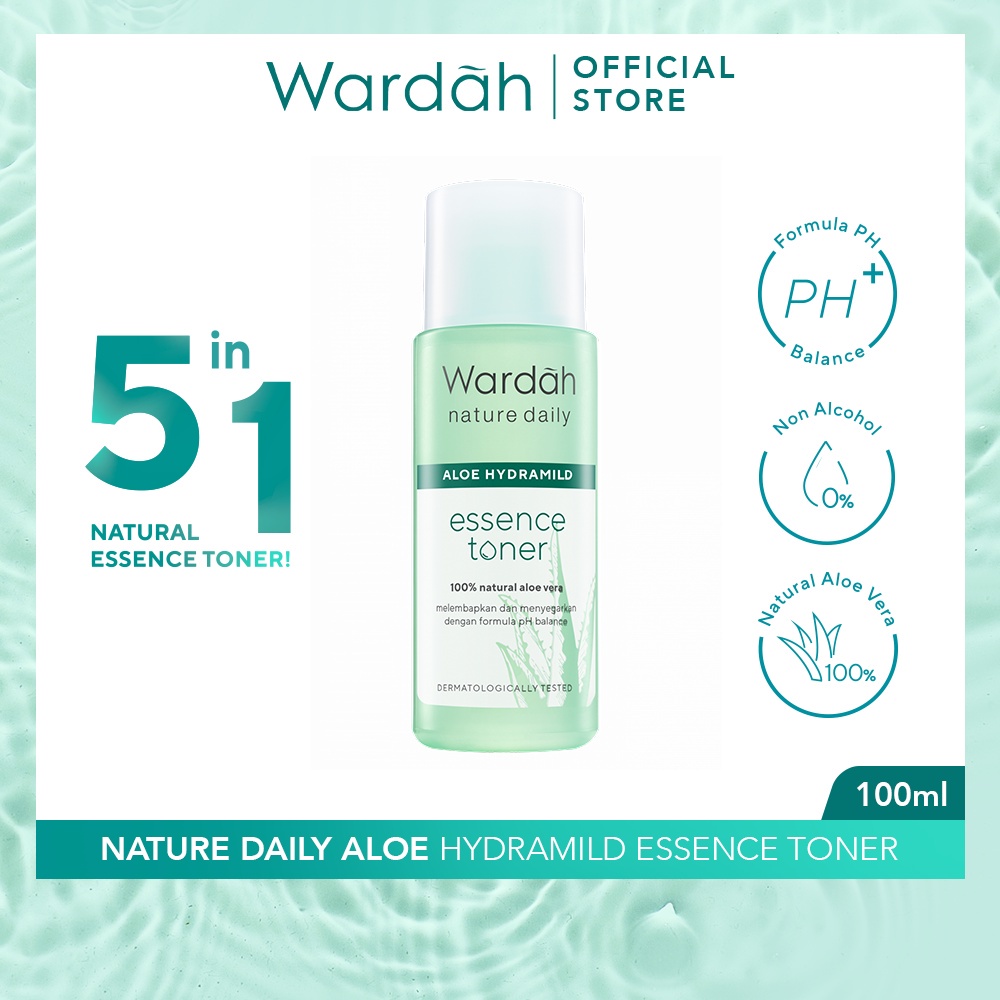 Wardah Nature Daily Aloe Hydramild Essence Toner 100 ml