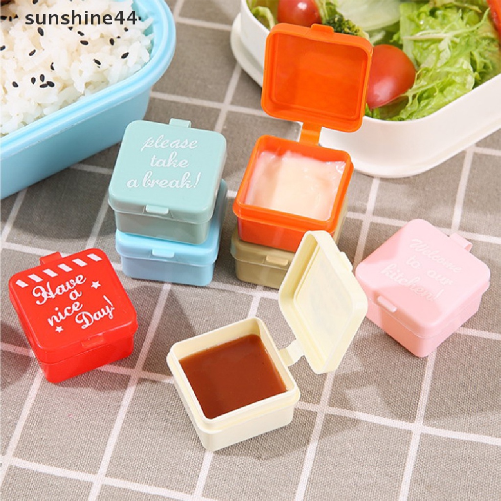 Sunshine1/2pcs Botol Saus Mini Portable Botol Bumbu Bento Botol Kecap Mini ID