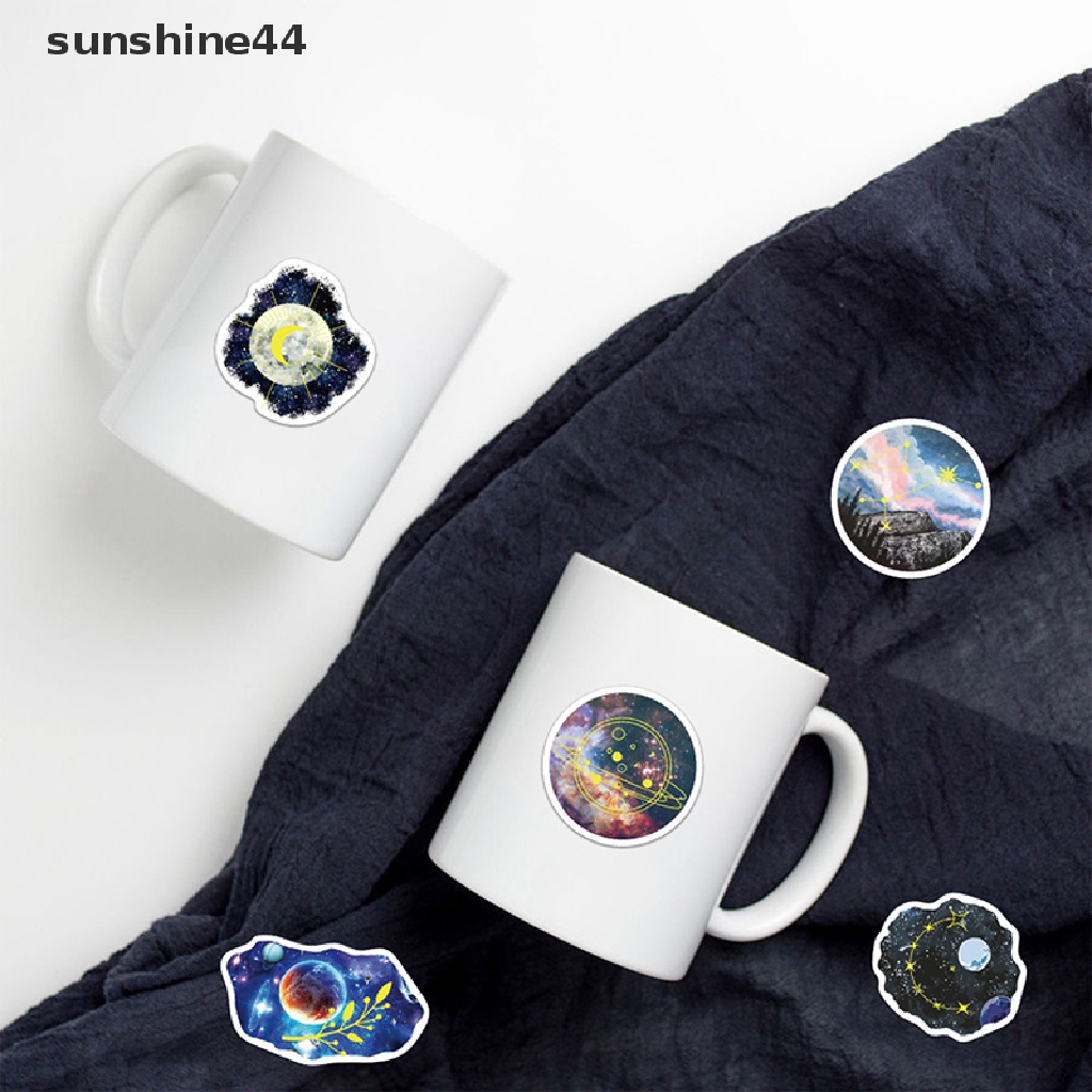 Sunshine 50PCS Magic Moonlight Bulan Bintang Kartun Stiker DIY Ponsel Laptop Bagasi Skateboard Graffiti Decals Menyenangkan Untuk Mainan Anak ID