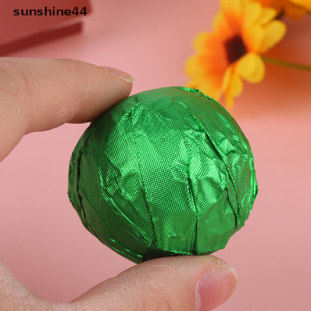 Sunshine 100Pcs/Pack Embossed Aluminium Foil Permen Coklat Cookie Wrapping Kertas Timah ID