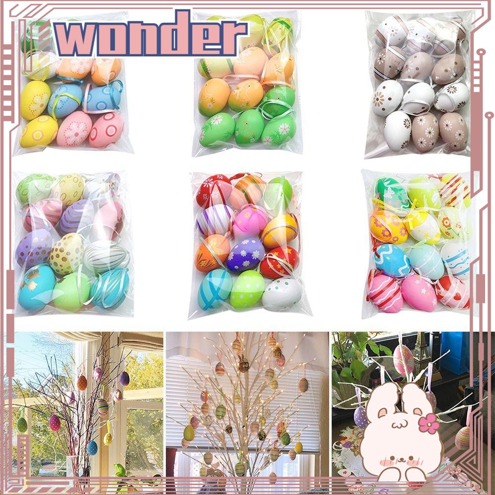 Wonder Easter Egg Colorful Hiasan Gantung Dekorasi Rumah Telur Burung Lukis