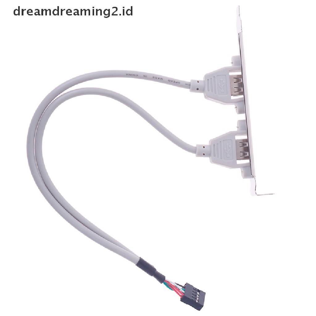 (hot) 1pc 2port USB2.0 Ekspanding Panel Belakang Ke Motherboard USB Header Adapter//