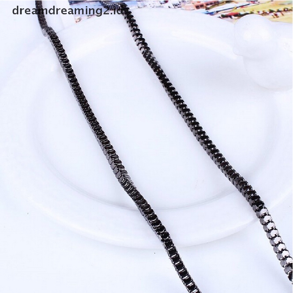 (hot) Mata Biru Tear Drop Hitam Ular Sweater Rantai Berlian Imitasi Liontin Kalung Perhiasan//