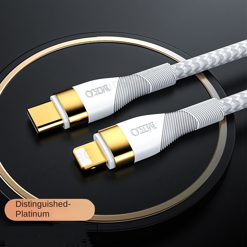 Kabel PD Pengisian Super Cepat 20W Lapis Emas Tipe C Ke Ios Kabel Data Line PD Kualitas Tinggi Untuk Perangkat i-phone