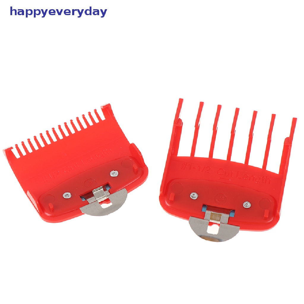 [happy] 1.5+4.5mm Size Guide Comb Set Sisir Tempel Merah Dengan Penjepit Holder Metal [ID]