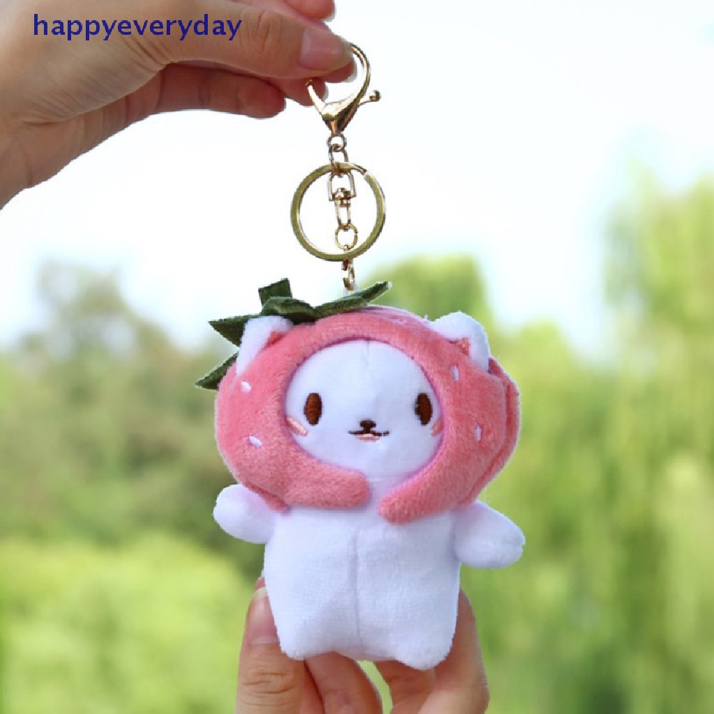 [happy] 1pc Panda Kecil Plush Taiyaki Ikan Lucu Gantungan Kunci Mainan Lembut Plushie Keychain [ID]