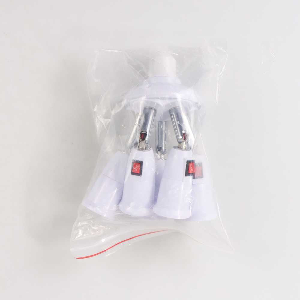 ASMTLED Fitting E27 Cabang 5 Lampu Bohlam Studio with Switch - E344 ( Mughnii )