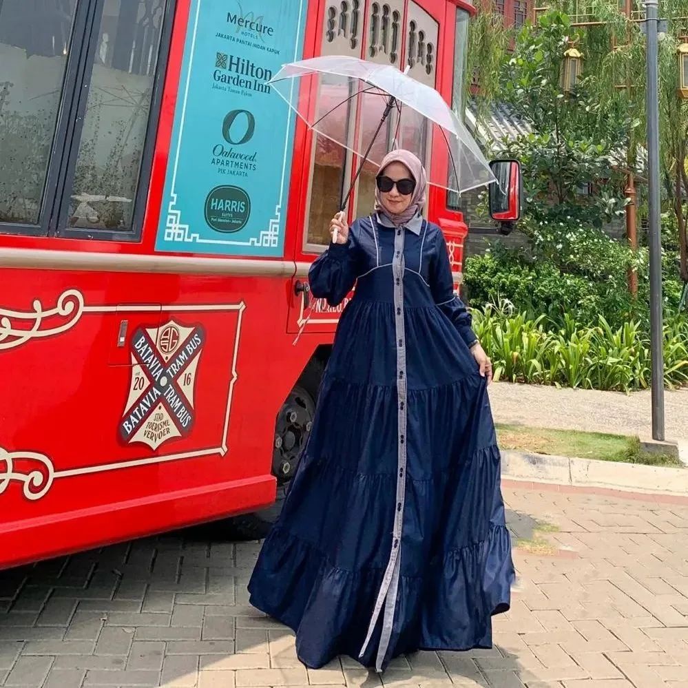 Casandra Maxy Gamis Rayon Impoert Terbaru Dress Wanita Model Remple Cantik Bahan Katun Rayon OOTD Fa