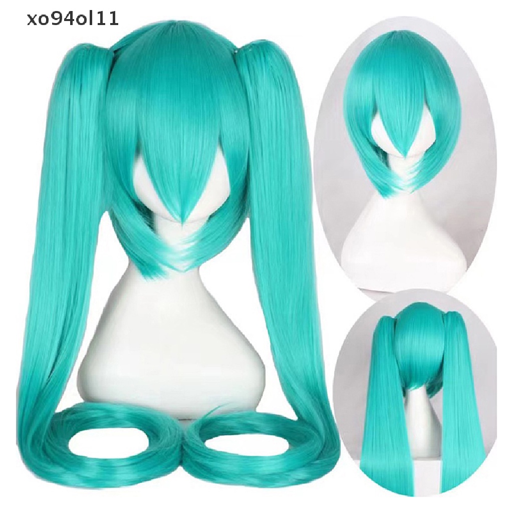 Xo Wig Cosplay Vokaloid Panjang 110cm Hijau Pink Dengan 2klip Miku Wig Rambut Sintetis OL