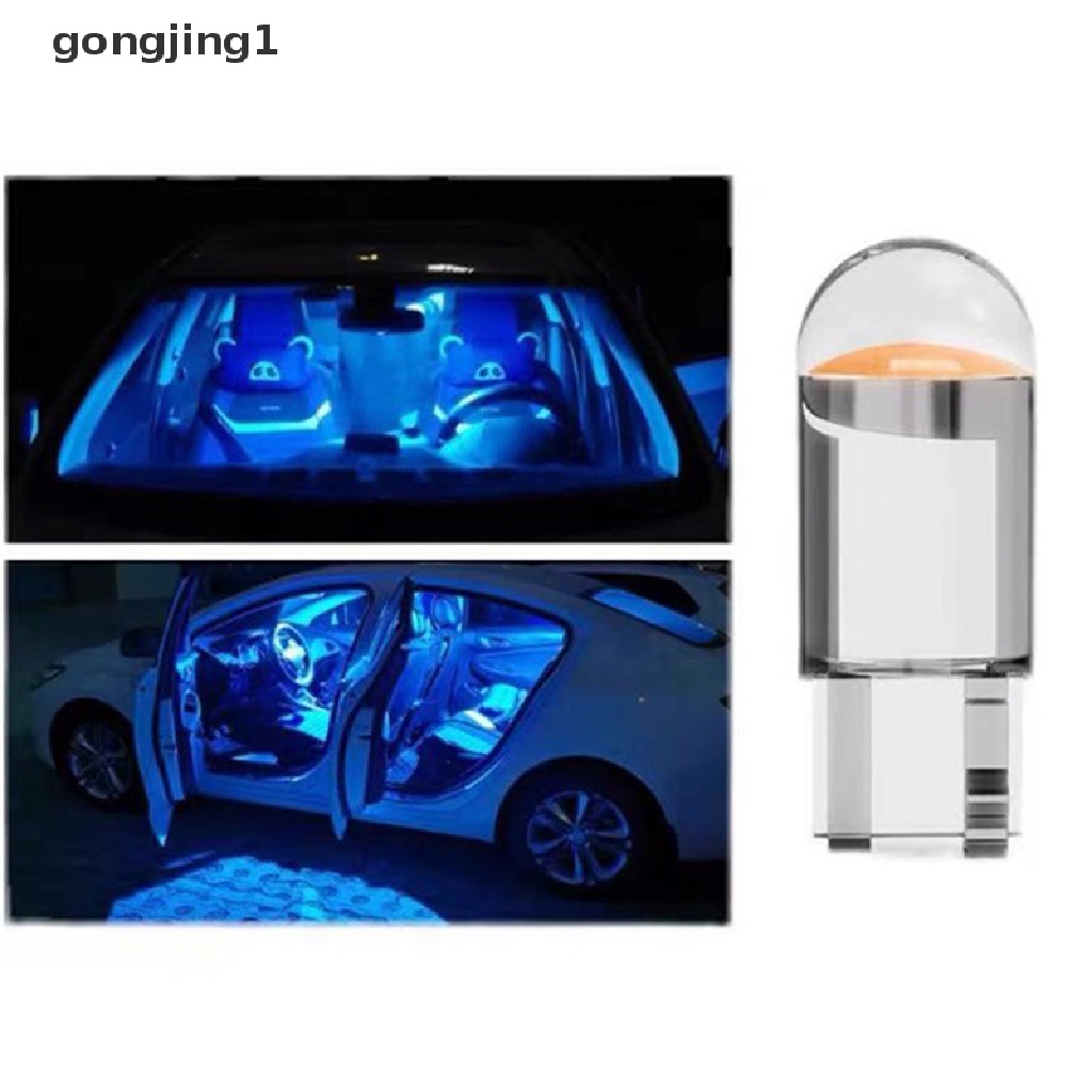 Ggg 2Pcs T10 Glass Housing Cob Bohlam Lampu Led Mobil 6000K Wedge Lampu Plat Nomor ID