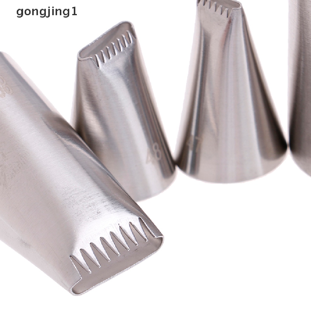 Ggg 5pcs Keranjang Anyam Tips Icing Piping Nozzle Stainless Steel Wrig Tube Nozzle ID