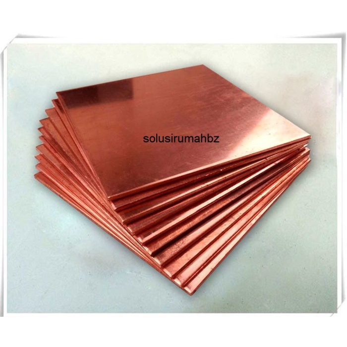 PLAT TEMBAGA tebal 3MM - 2.7mm POTONGAN PER100CM SHEET CUSTOM COPPER