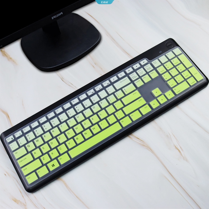 Komputer Desktop Model Dell 17inch KM117 WK117 WK118 Desktop Serba Mesin Keyboard Cover Tahan Air Bisa Dicuci Silikon High Quality Cover Pelindung [ZK]