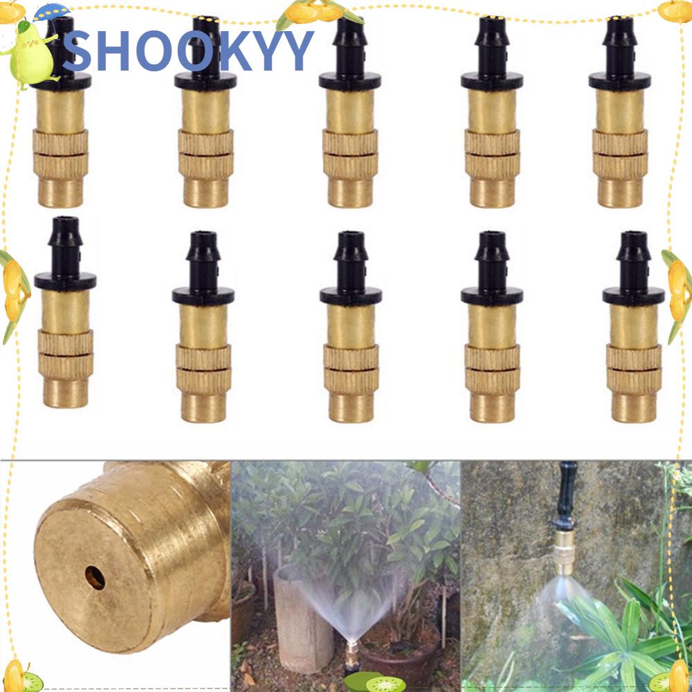 Chookyy 10pcs Misting Nozzle Cool Down Watering Spray Penyiraman Otomatis Taman Irigasi Atomizing sprayer