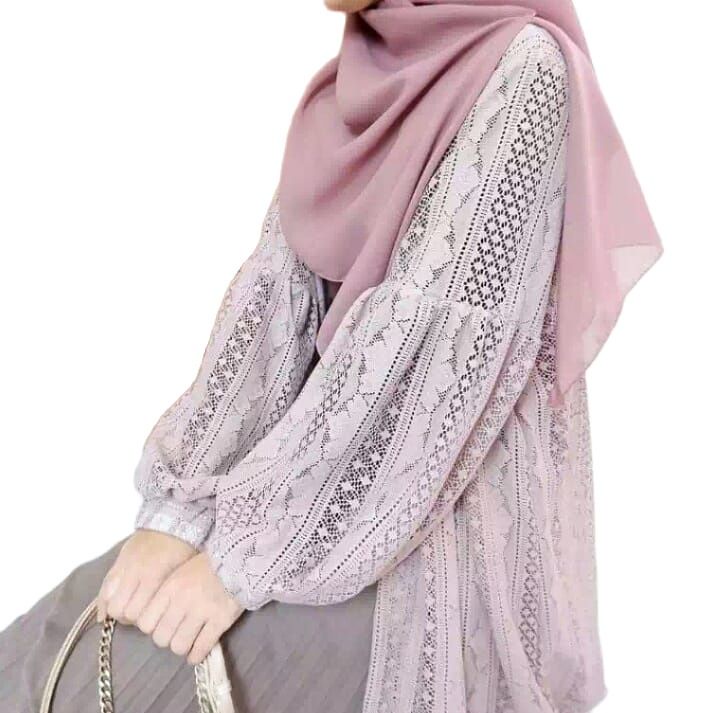 Cardigan Burkat Lengan Panjang Long Outer Cardigan Brukat Panjang Kekinian Korean Style Cardigan Wan