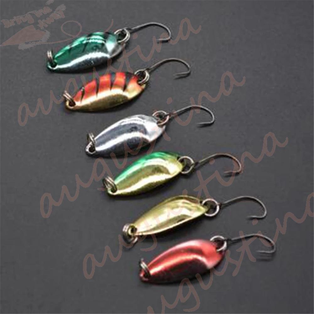 Agustina Sendok Logam Umpan 6 Pcs/Set Alat Memancing Spinnerbsit Ikan Kecil 3g 3.cm Outdoor Memancing Memancing Umpan