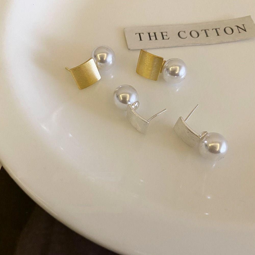 Mxbeauty Square Stud Earrings Trendy Pesta Geometirc Elegan Indah Sederhana Anting Gaya Korea