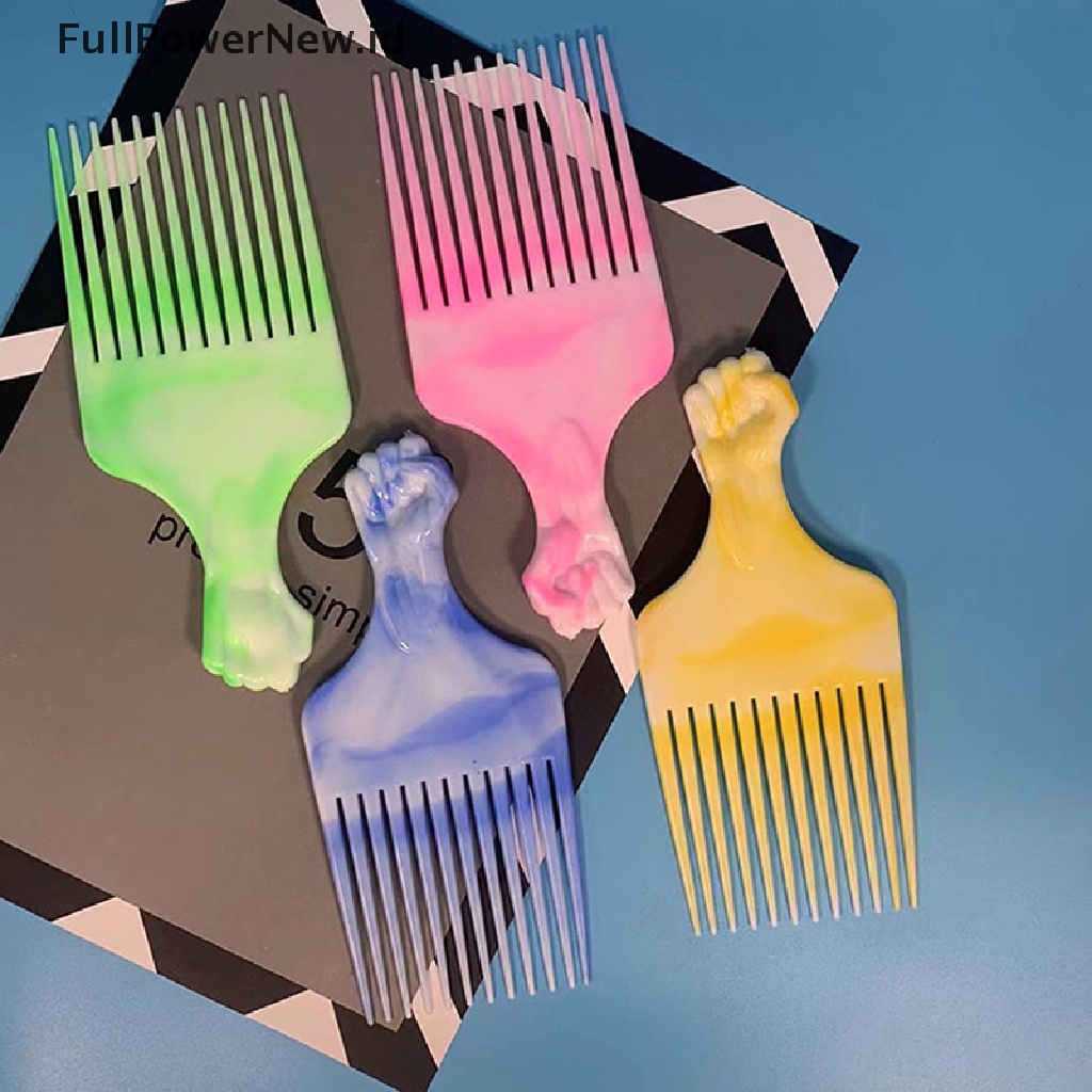 Power Wide Teeth Brush Pick Comb Garpu Sikat Rambut Insert Sisir Alat Styling Rambut Plastik ID