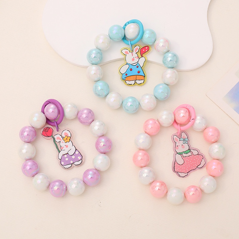 Lucu Kartun Bunny Kelinci Liontin Mermaid Manik-Manik Bulat Rantai Universal Untuk Airpods1 2 3 PRO 2 4 6 PRO2 PRO4 PRO6 i12 i13 PRO Inpods 12 13 Bluetooth Earphone DIY