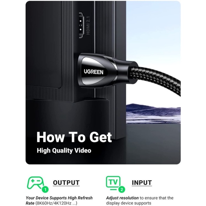 UGREEN Kabel HDMI 2.1 8K HDR HD140 1m