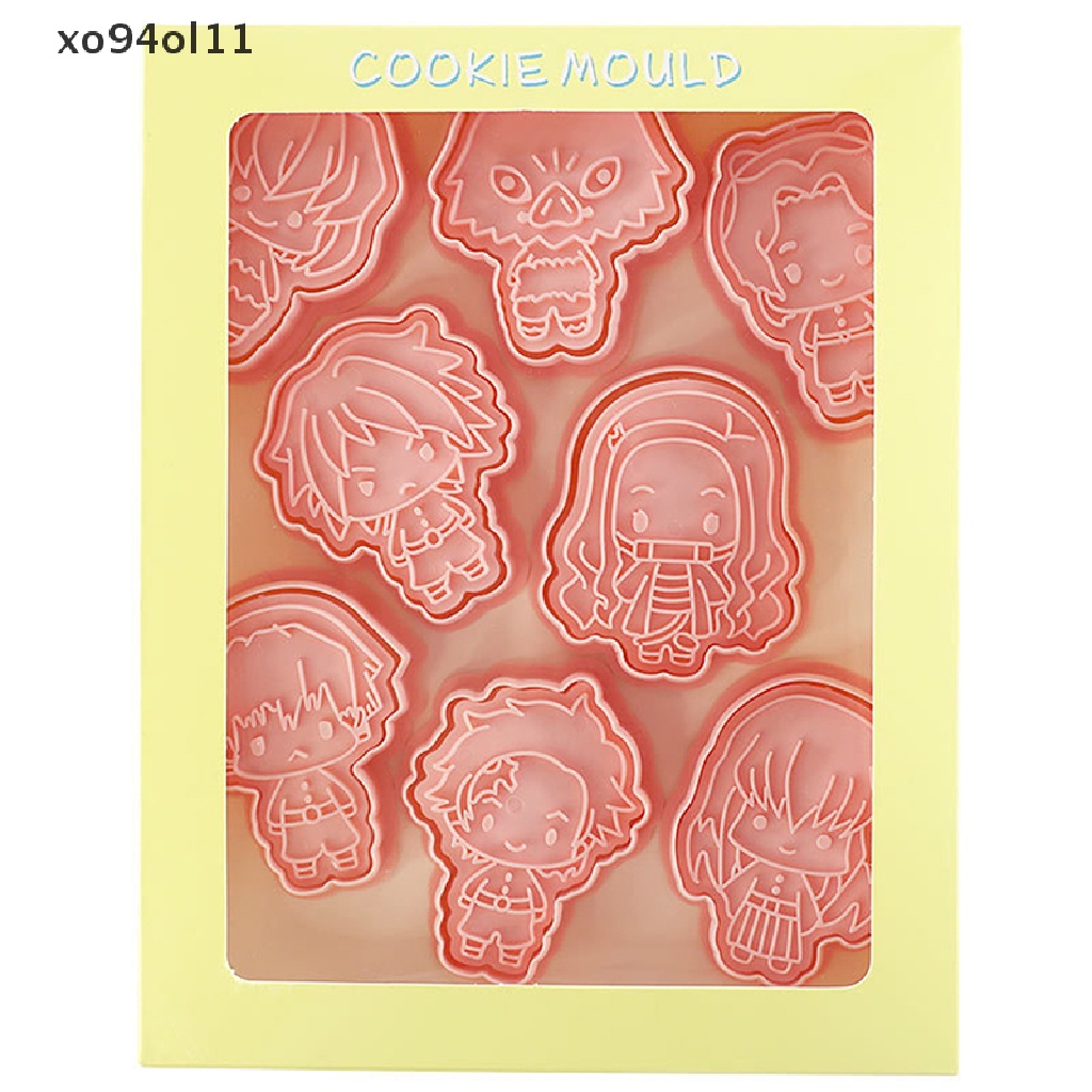 Xo 8Pcs/Set Cetakan Biskuit Karakter Kartun Bentuk Cookie Cutter Alat Dekorasi Kue OL