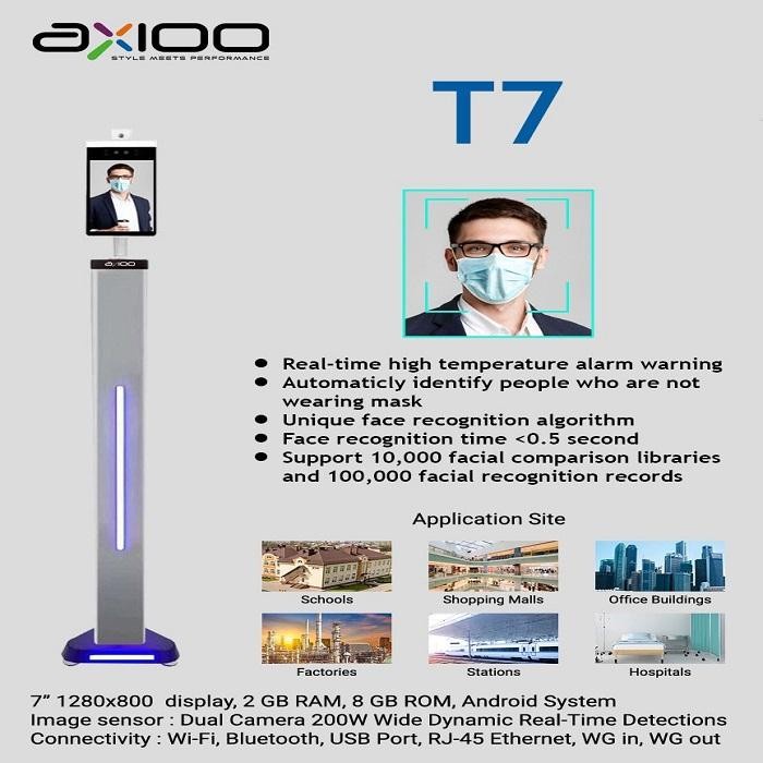 AXIOO THERMOSAFE T7 NEW MODEL FACE RECOGNITION / MESIN ABSEN - GARANSI RESMI