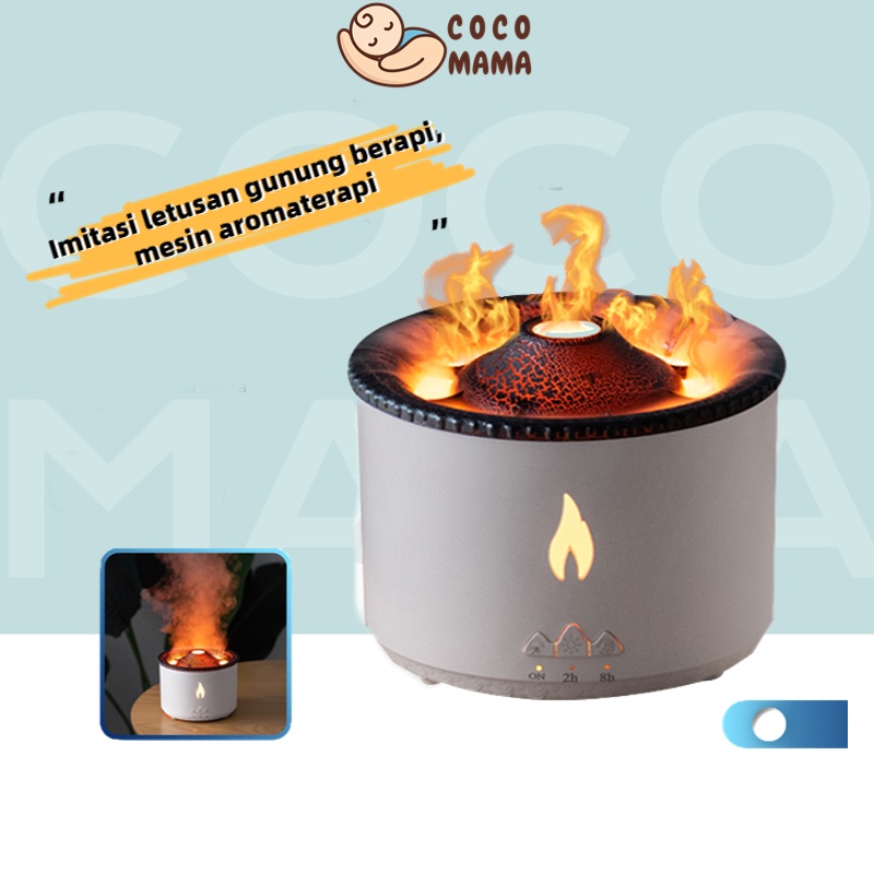 COCOMAMA Humidifier Pelembab Udara Aromaterapi Ultrasonik Bentuk Ubur-Ubur Kapasitas 360ml Humidifier Diffuser USB Mini Air Purifier Aromatherapy Essential Oil Difuser