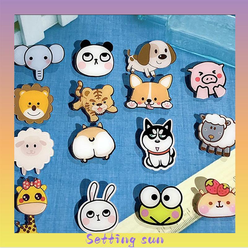 Pin Akrilik Lucu Aksesoris Seri (Animal) untuk Tas Cute Pin Brooch Pin Bros Acrylic Korean Style TN