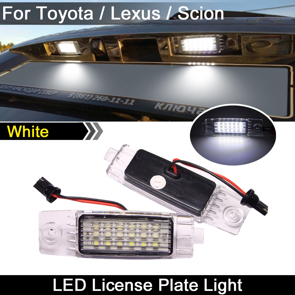 2x Untuk Toyota Harrier Hiace Highlander Kluger RAV4 Untuk Lexus RX300 Untuk Scion XB Putih LED Plat Lampu Plat Nomor Lampu