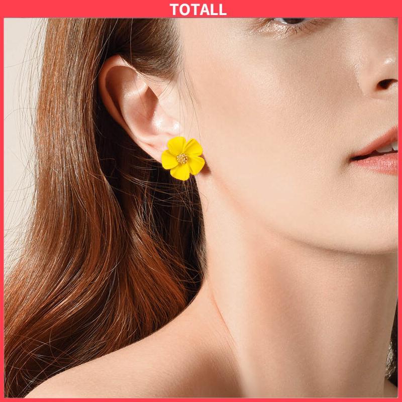 COD Anting Tusuk Motif Bunga Korea Fashion Gaya Untuk Wanita-Totall