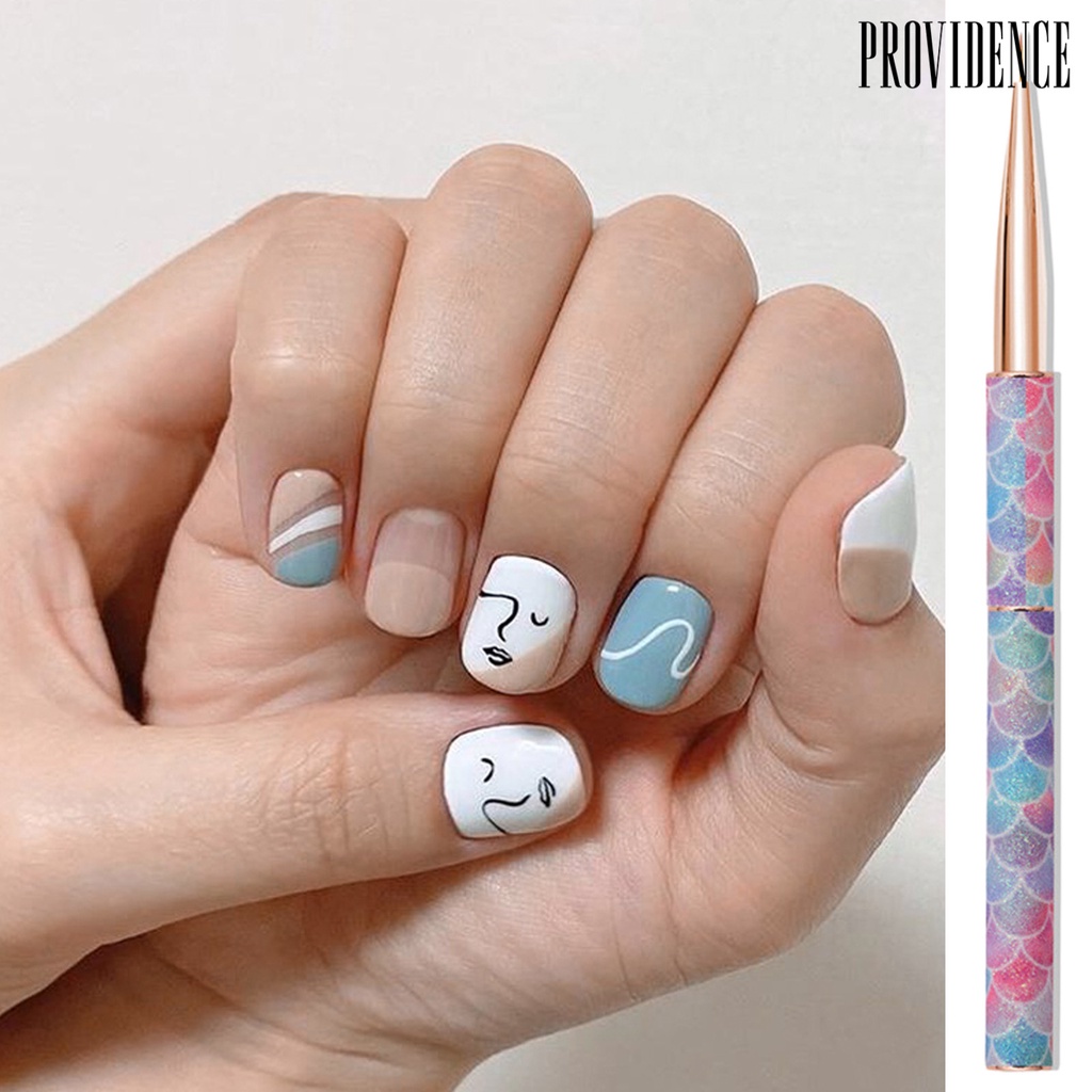 Providence Nail Art Liner Halus Menggambar Bulu Lembut Fleksibel Nib DIY Ultra-Halus Batang Sisik Ikan Manicure Drawing Painting Pen Nail Salon Supply