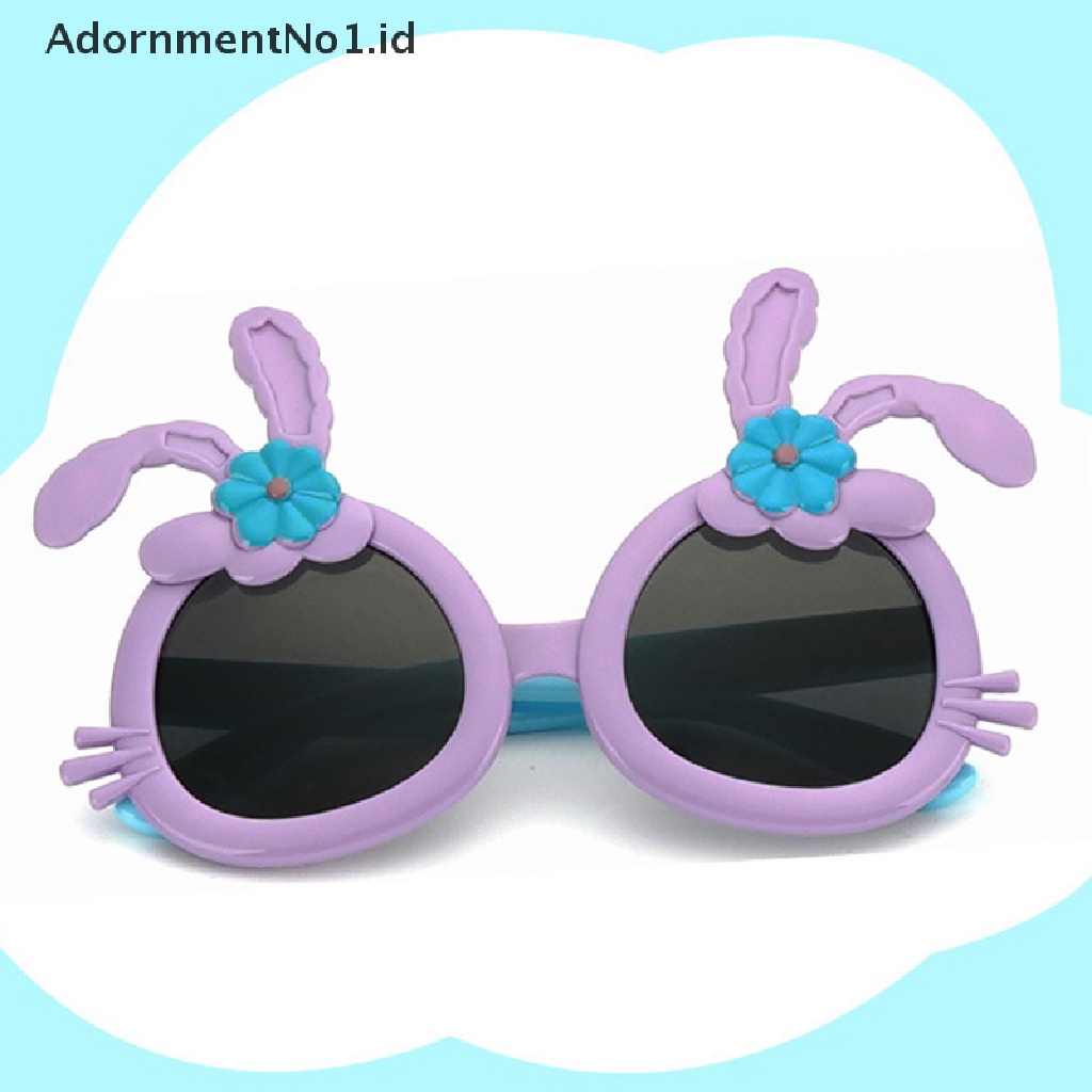 [AdornmentNo1] Kacamata Hitam Polarized Anak-Anak Kartun Kelinci Silikon Bingkai Besar Kacamata Anti-ultraviolet Kacamata Kerai [ID]