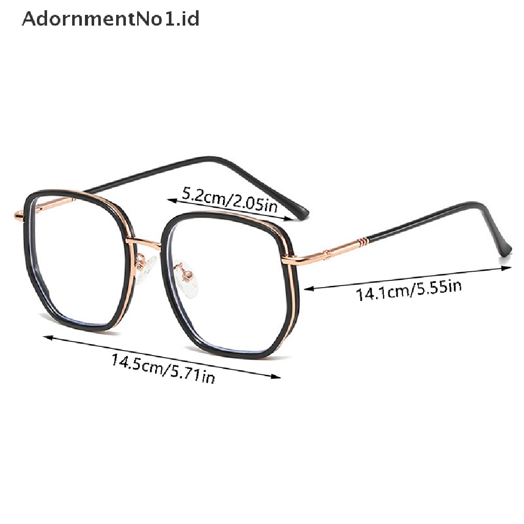 [AdornmentNo1] Ins Tanpa makeupSquare frame Glassestransparan Eyewear Glasses Untuk Wanita [ID]