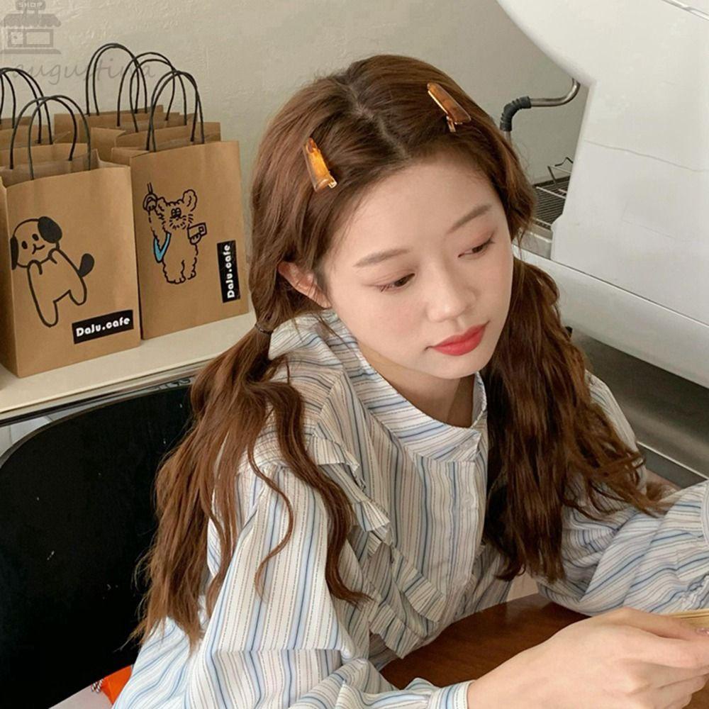 Agustinina Klip Rambut Bentuk Tetes 2pcs Hiasan Kepala Untuk Gadis Klip Samping Hadiah Asam Asetat Untuk Wanita Hair Barrettes