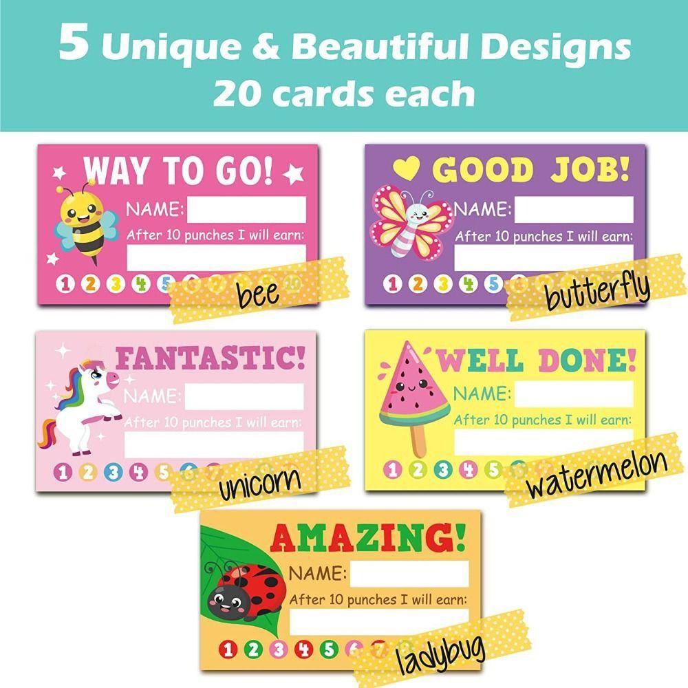 Lanfy Classroom Reward Card Cute Card Novelty Kartun Hadiah Anak Keluarga Permainan Keberuntungan Siswa Bermotivariasi Alat Bantu Belajar Anak Usia Dini Diy Mendorong Puji Stiker