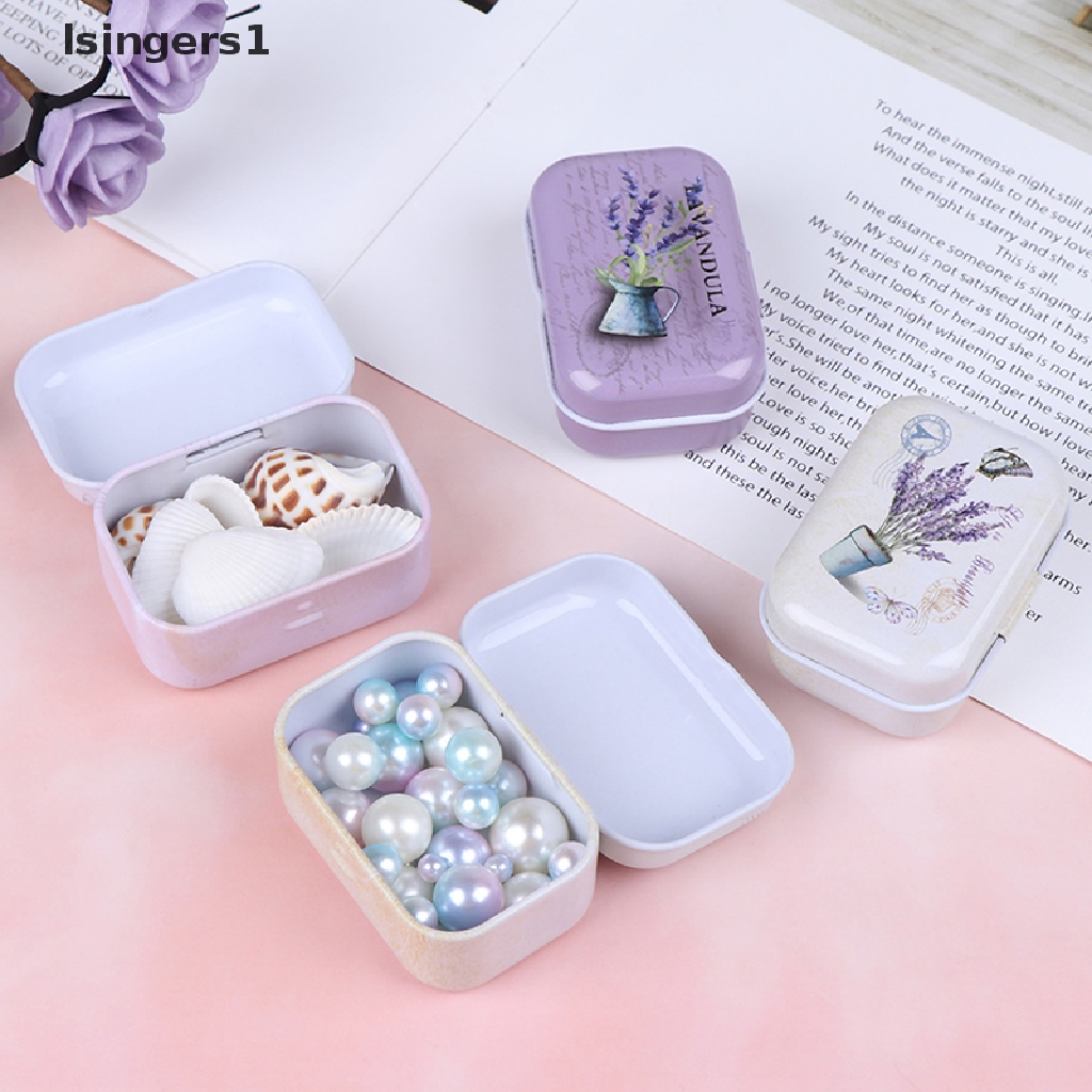 [lsingers1] Lavender mini box Sealed jar packing Kotak Perhiasan candy box Penyimpanan Kecil Butik