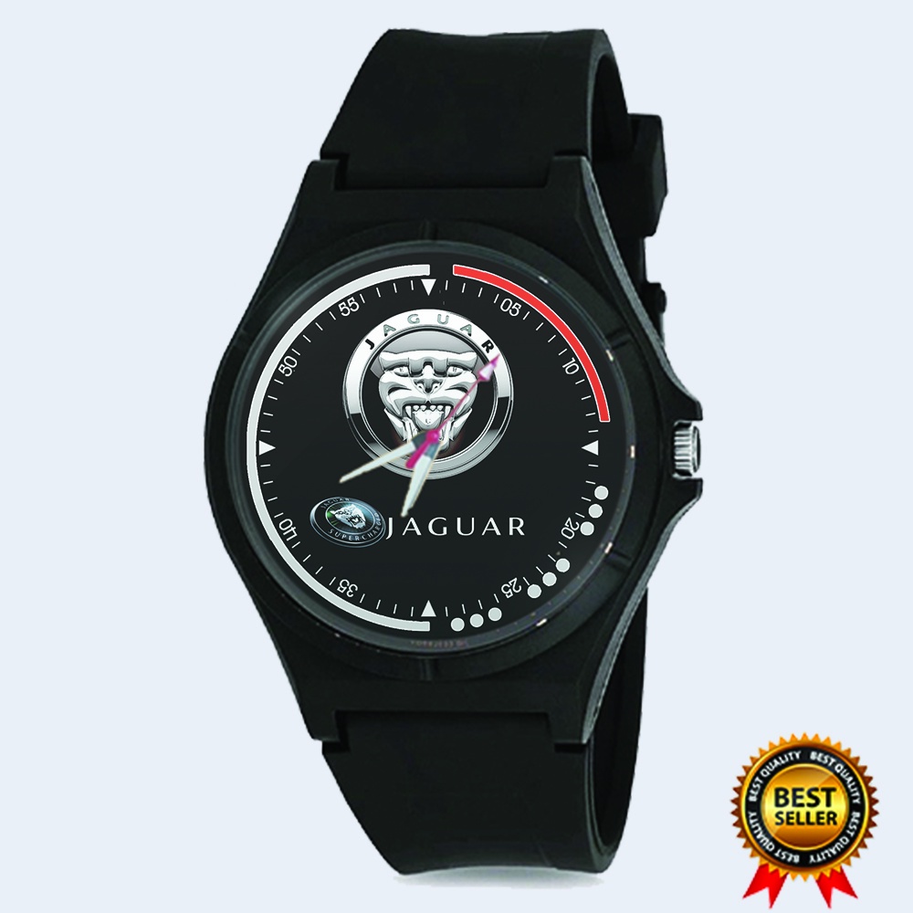 Jam Tangan JAGUAR LOGO Pria Wanita Hitam Keren Terbaru  02