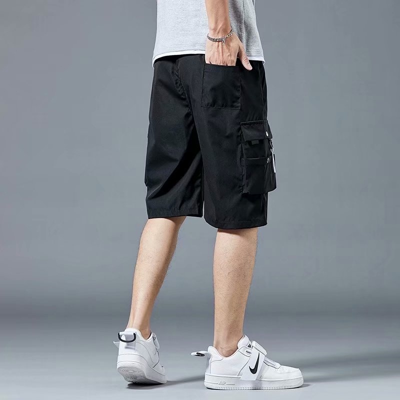 2023 THE NEW FASHION BRAND INS LOOSE-FITTING PANTS MULTI-POCKET KOREAN SHORT CARGO PANTS