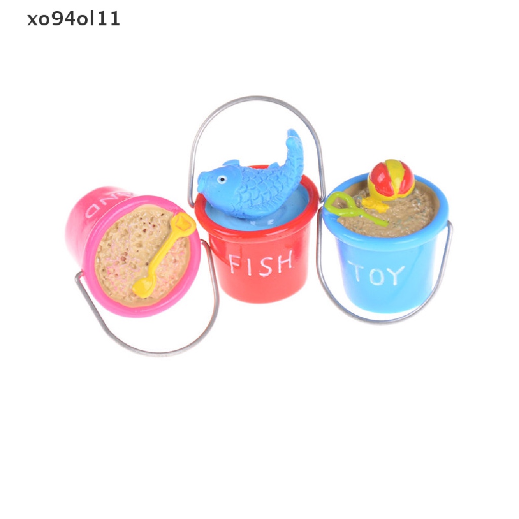 Xo1:12rumah Boneka Miniatur DIY Model Mainan Aksesoris Adegan Pantai Bucket Ornamen OL