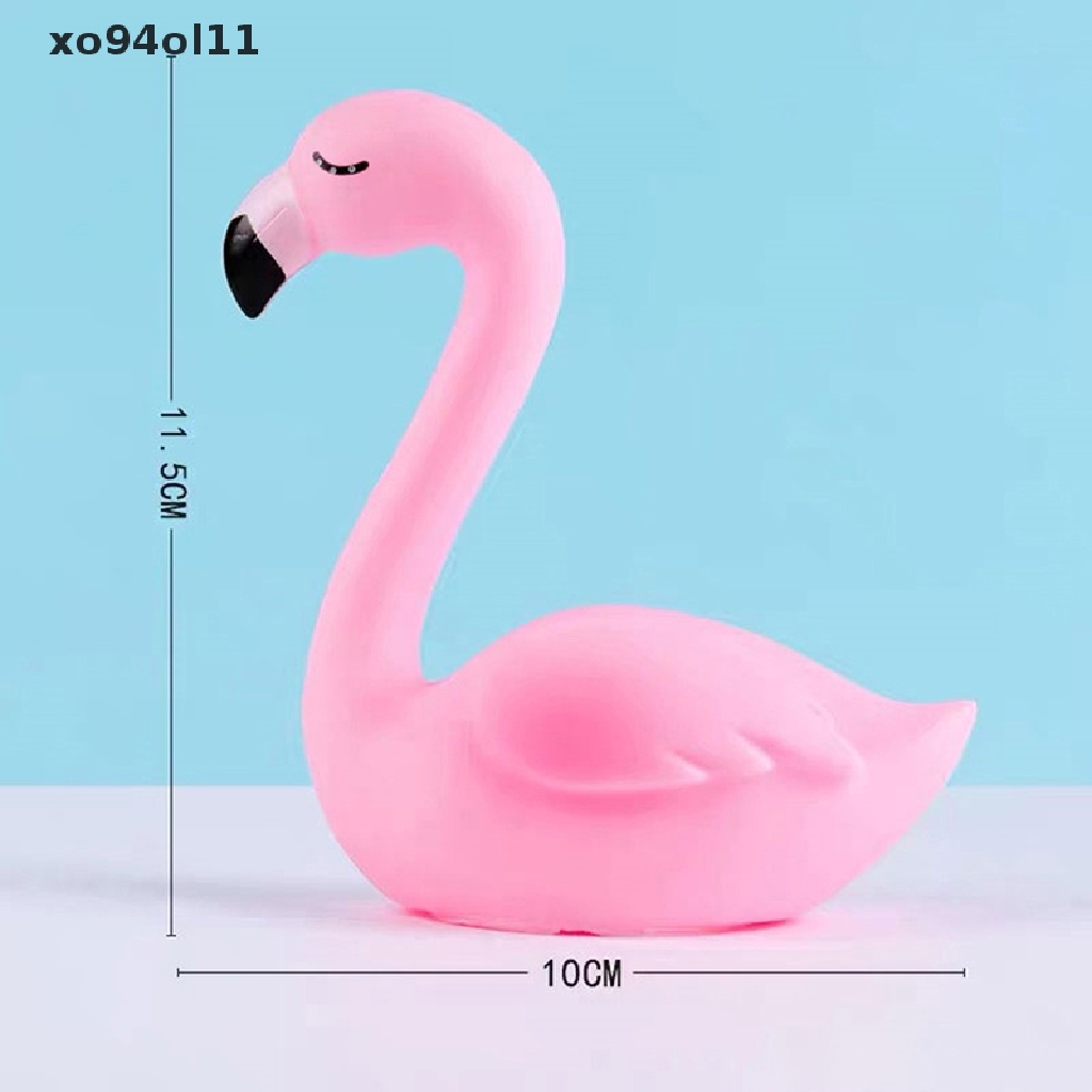 Xo 1pasang Flamingo Pink Hiasan Kue Cake Topper Dekorasi Pesta Ulang Tahun Pernikahan Dessert Hadiah Hari Ibu Hawaii Party Decor Ornament OL