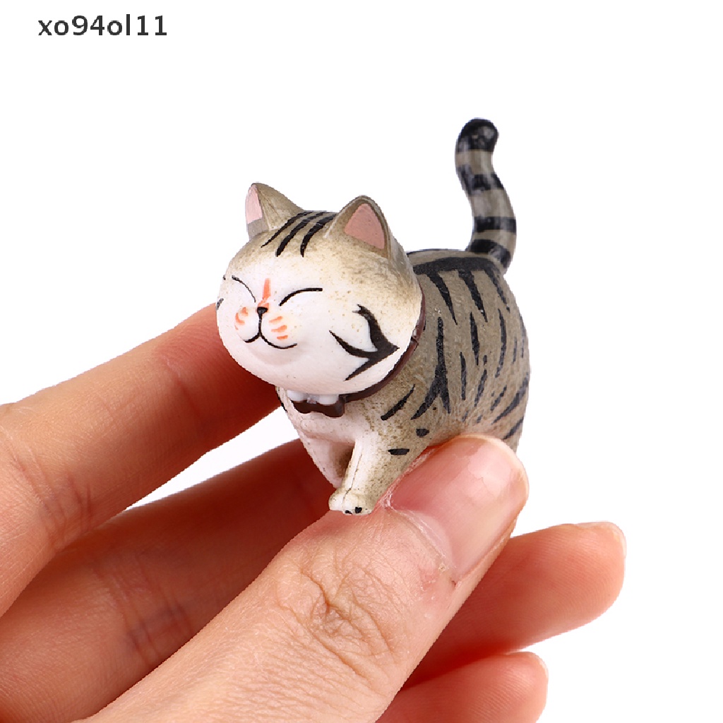 Xo 9pcs/set 5cm Mainan Figure Kucing Lucu Buatan Miniatur Patung Dekorasi Rumah OL