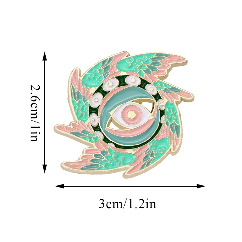 Lucu Kreatif Kartun Logam Bros Gadis Pakaian Tas Aksesoris Mata Warna Solid Lencana Pin